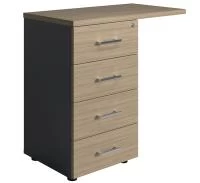 Тумба боковая NPW-408 L4 вяз натуральный/антрацит